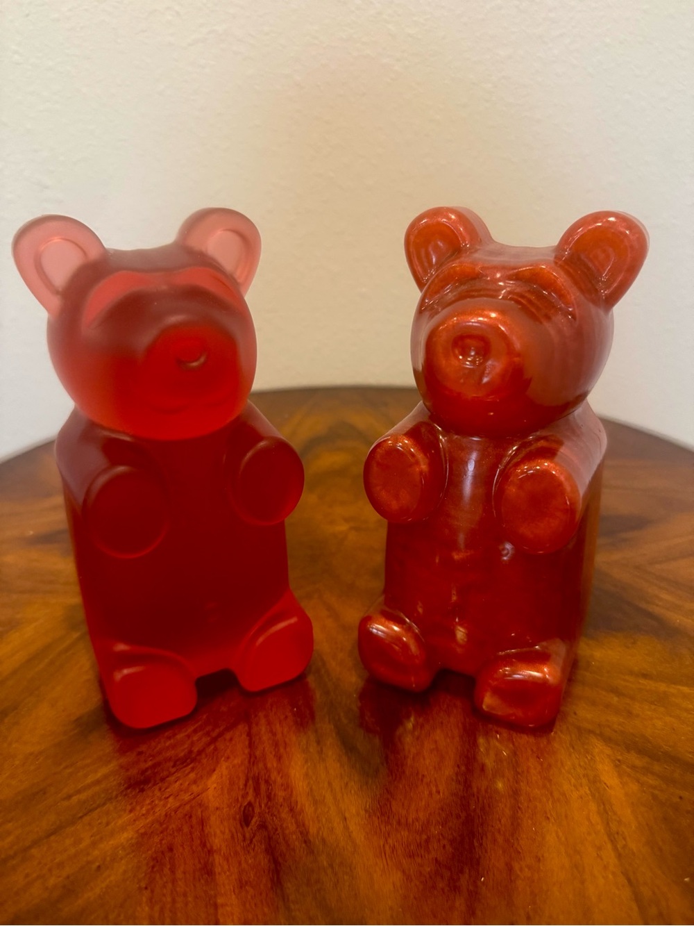 Pop Art Gummy Bear Resin Figurines 7 1/2” set of 2